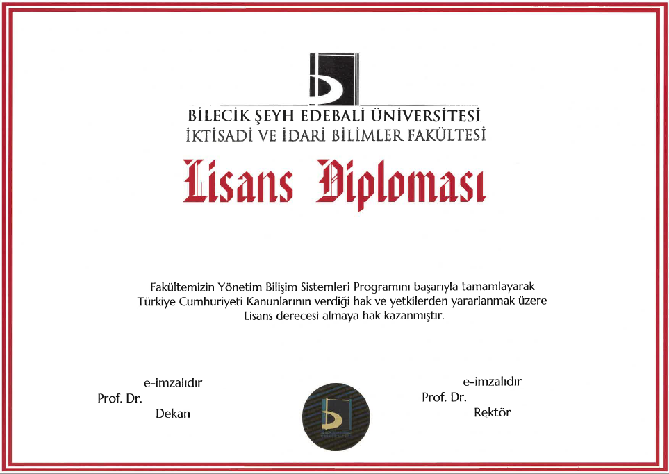 Üniversitemizde Elektronik Diploma Dönemi Başladı